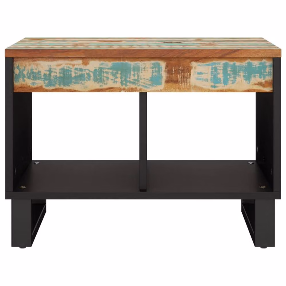 Berkfield Home Reclaimed Solid Wood Coffee Table, Multicolour, W: 55 cm, D: 50 cm, H: 40 cm – 3