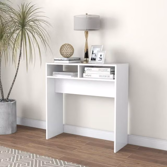 Berkfield Home White Console Table in Engineered Wood, W/D/H: 78 x 30 x 80 cm – 1