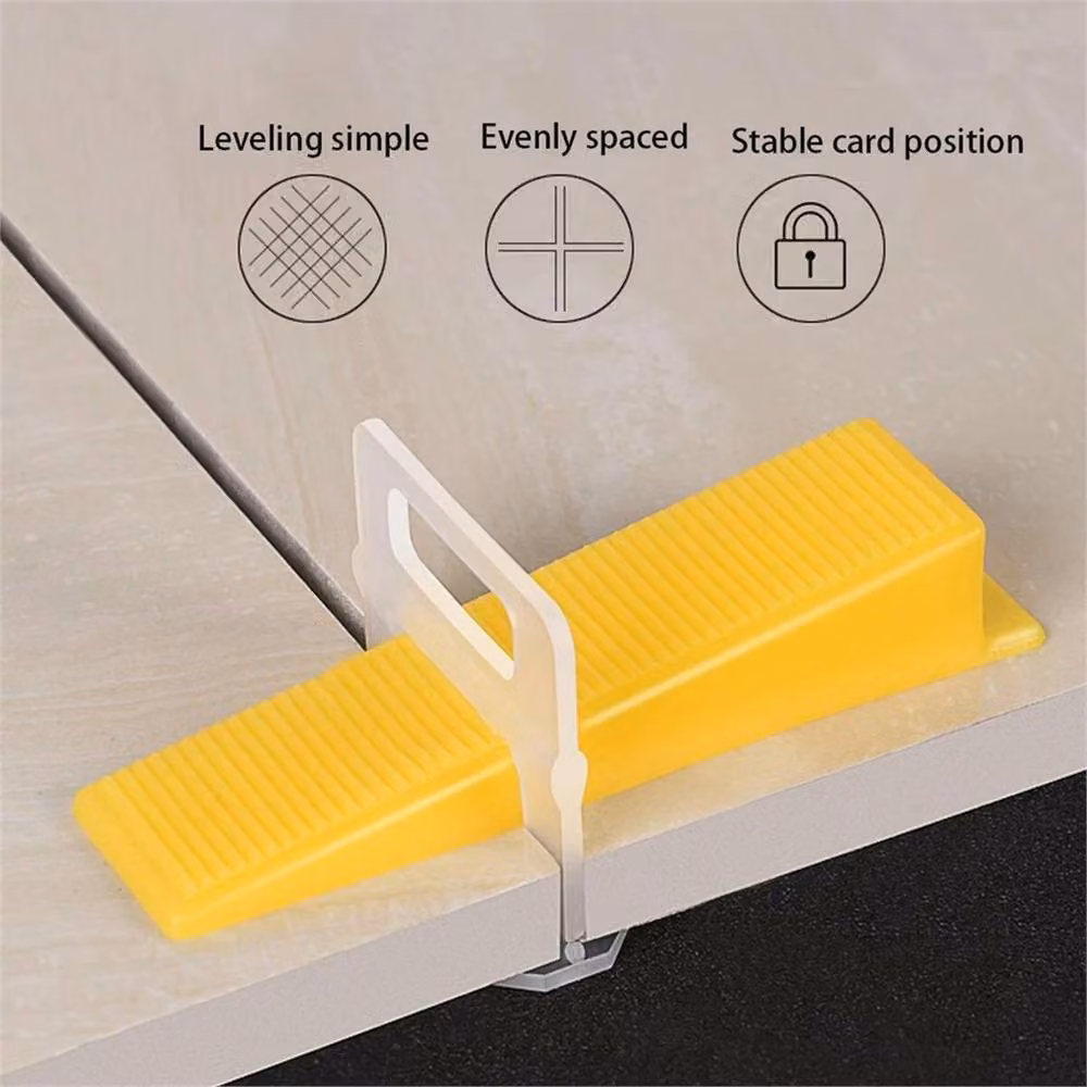 Nordara Tile Leveling Spacer System with Rubber Wedges in White and Transparent, W: 520 mm – 2