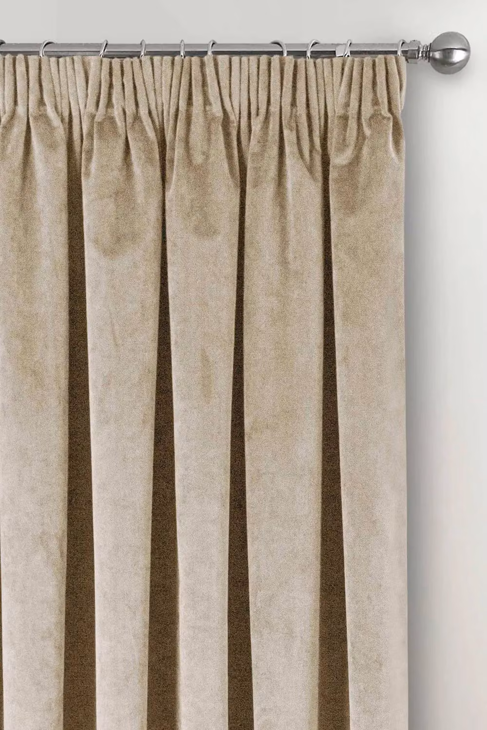 Enhanced Living Velvet Thermal Blackout Pair of Curtains with Tape Top, Beige, Width: 229 cm, Drop: 229 cm – 2