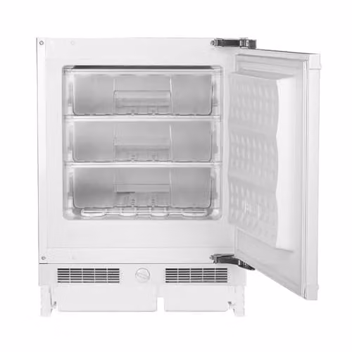 SIA RFU103/M White Integrated Under Counter 3 Drawer Freezer with 90L Capacity, Reversible Door and Manual Defrost