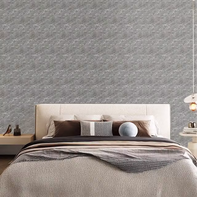 Lifeideas 10-Piece Grey Marble Effect PVC Wall Stickers with Stone Look