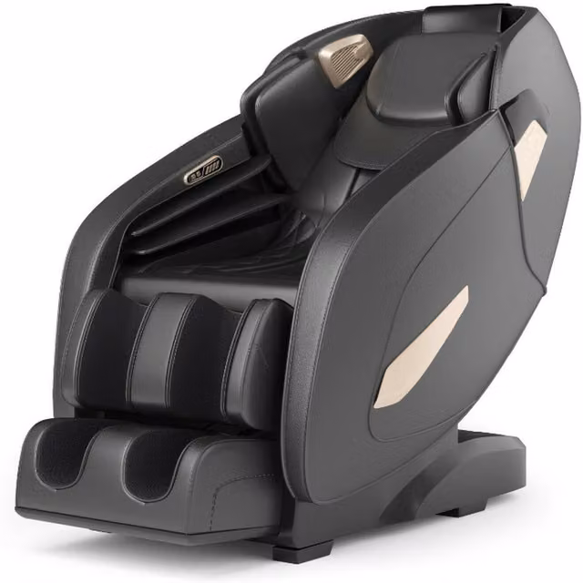 COSTWAY SL Track Massage Chair in Black with Synthetic Leather