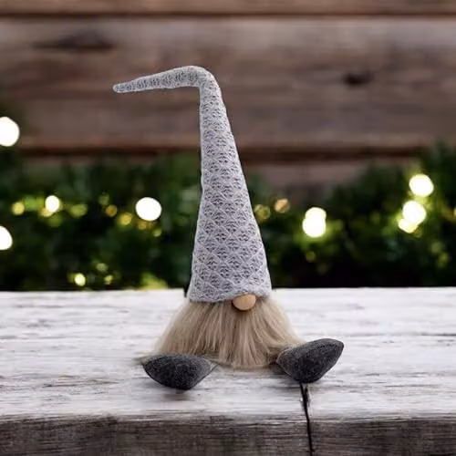 St Helens Home & Garden Erik The Christmas Gonk Tabletop Decoration in Grey and Multicolour – 2