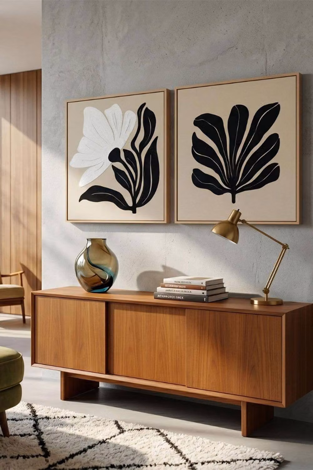 Homescapes Set of 2 Modern Abstract Embossed Framed Wall Art in Black, White and Beige, W/H: 60 x 60 cm – 5