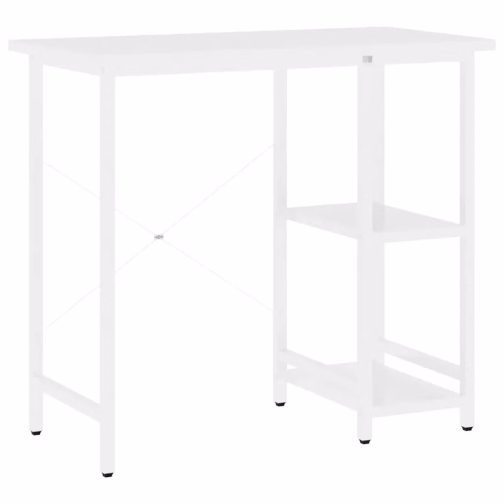 Berkfield Home Computer Desk in White, W/D/H: 80 x 40 x 72 cm – 2