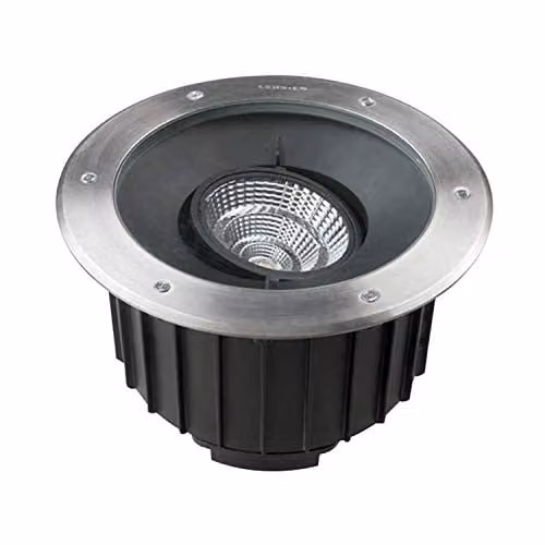 Netlighting Gea Recessed Outdoor LED Uplight, Grey, 3820lm, 2700K Warm White, IP67, Dimmable, Diameter: 30 cm
