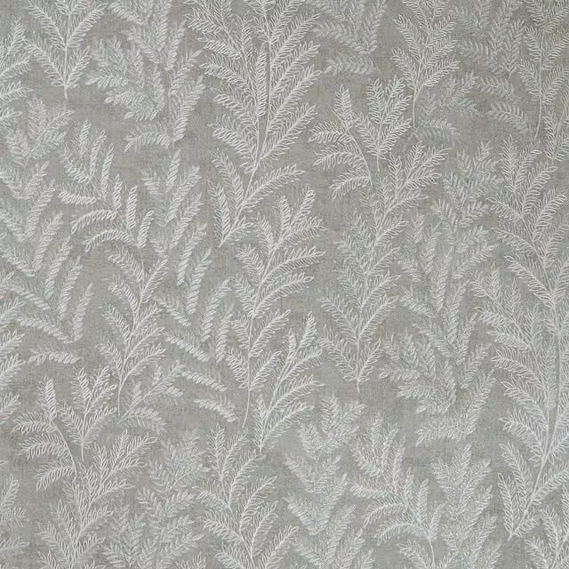 I Love Wallpaper Darjeeling Leaf Metallic Botanical Wallpaper in Grey and Silver