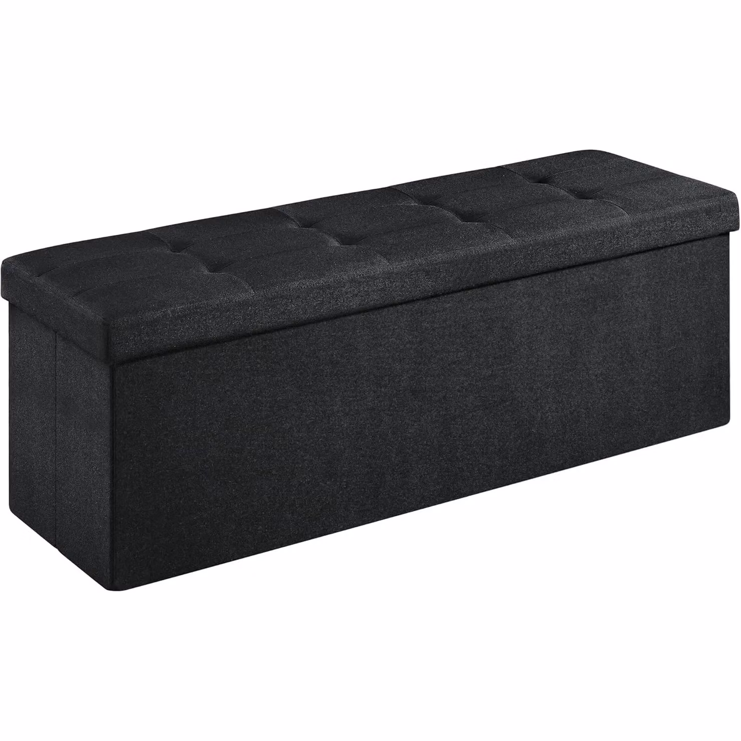 SONGMICS Large Storage Ottoman Bench in Black – 6