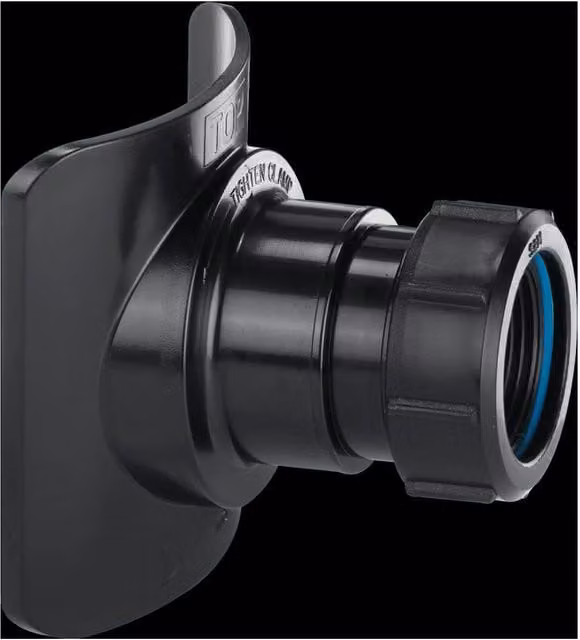 McAlpine BOSSCONN82-BL Black 1" Mechanical Soil Pipe Boss Connector – 1
