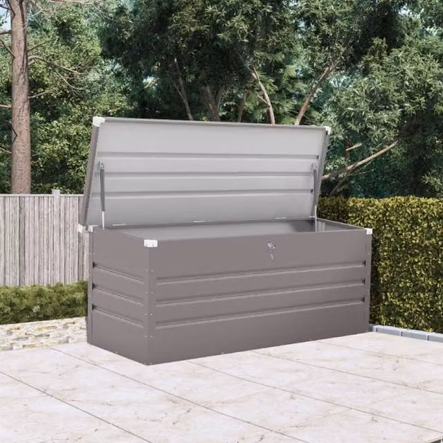 BillyOh Boxer Metal Storage Box, Matt Grey, W: 152.4 cm, H: 60.96 cm, D: 152.4 cm