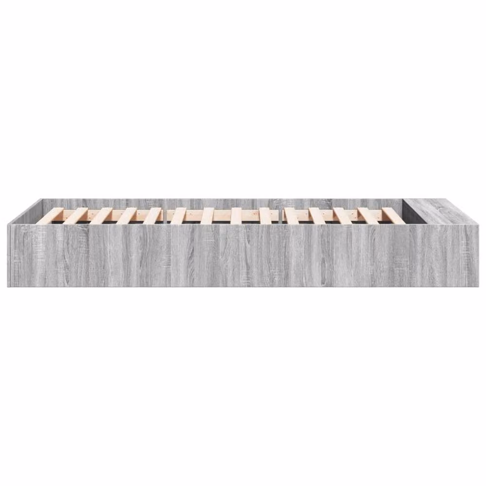 Berkfield Home Modern Bed Frame in Grey Sonoma, W/D/H: 100 x 200 x 30 cm – 3