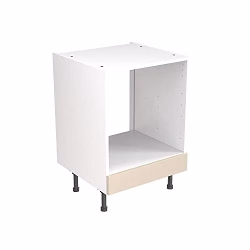 Kitchen Kit Cashmere Gloss J-Pull Flatpack Base Cabinet for Oven, W/D/H: 60.0 x 57.0 x 87.0 cm