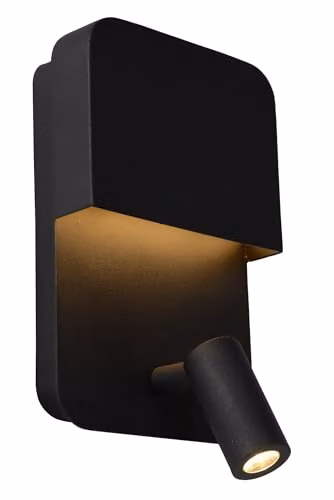 Lucide Boxer Modern Adjustable LED Wall Light in Black – 1