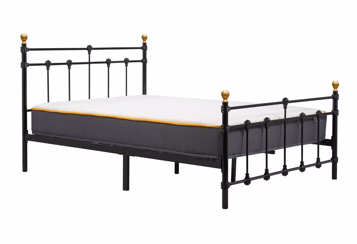 Birlea Atlas Black Metal Bed Frame W/D/H: 90 x 190 cm – 4