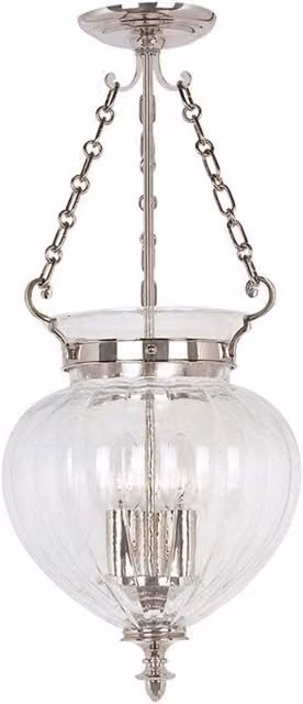 Netlighting Finsbury Park 3 Light Medium Ceiling Lantern Pendant in Grey and Silver with E14 Base