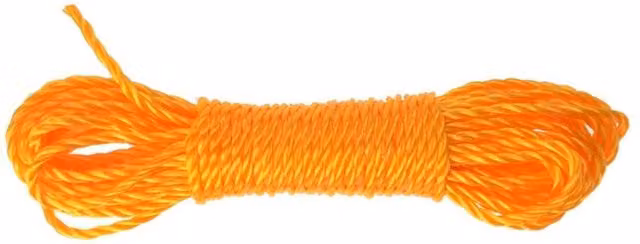Bluespot Tools Plastic Coated Soft Poly Rope, Orange and Multicolour, Diameter: 6 mm, Length: 15 m