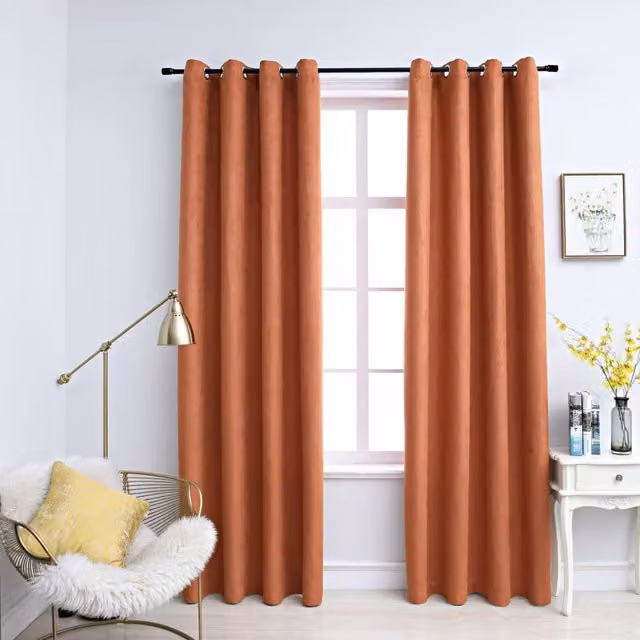Berkfield Home Blackout Curtains with Eyelets, 2 Pack, Taupe, W: 140 cm, H: 175 cm