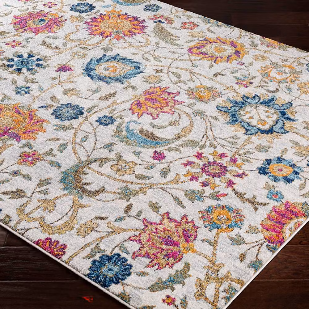 Livabliss Harput Vintage Boho Living Room Rug in Beige, Blue, Orange and Yellow, W: 80 cm, L: 220 cm – 4