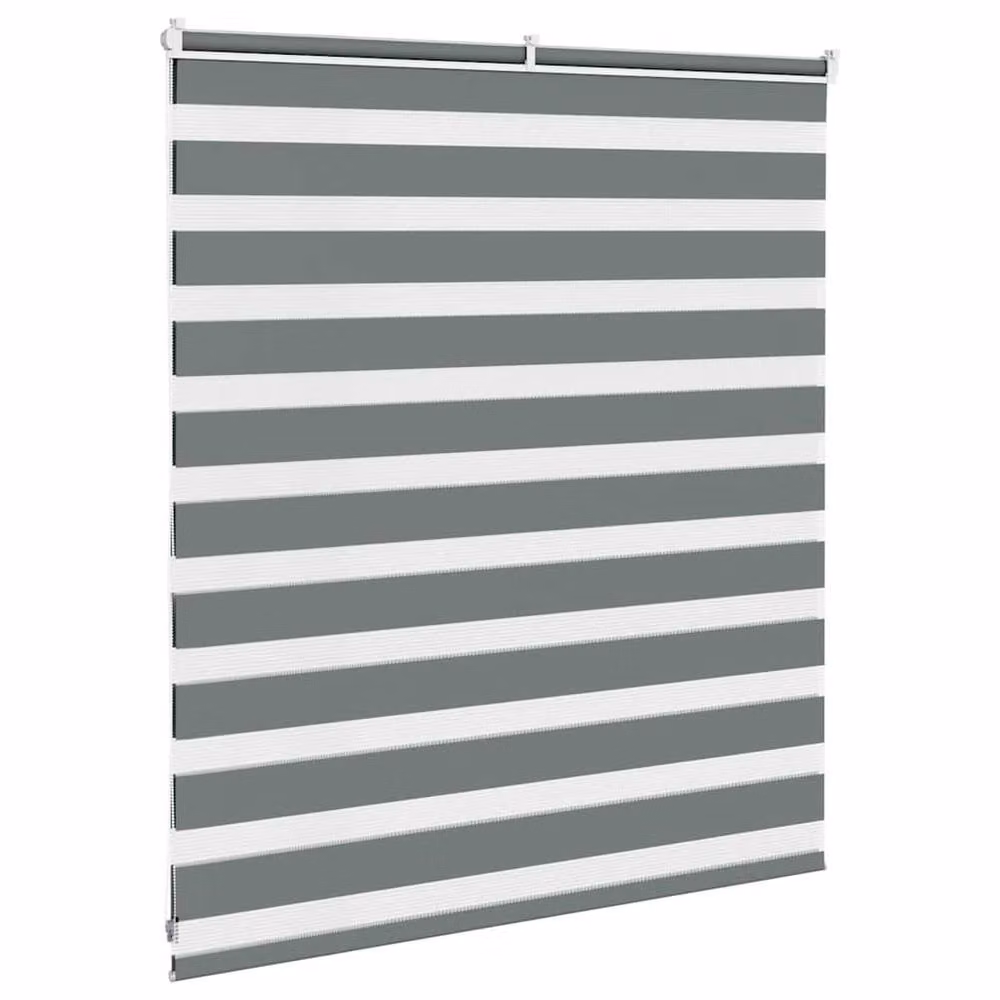 Berkfield Home Elegant Zebra Blind in Dark Grey, W: 120 cm, H: 100 cm – 4