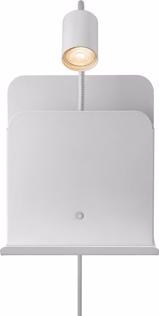 Nordlux Roomi White Metal Adjustable Wall Light with GU10 Mains Plug