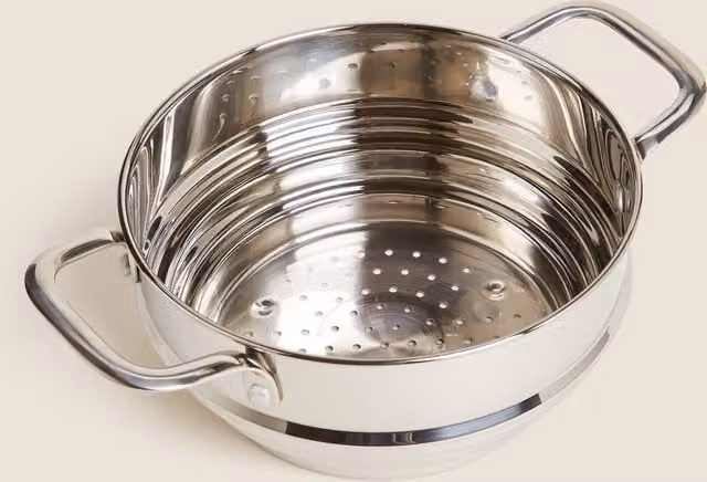 M&S Universal Stainless Steel Steamer in Silver