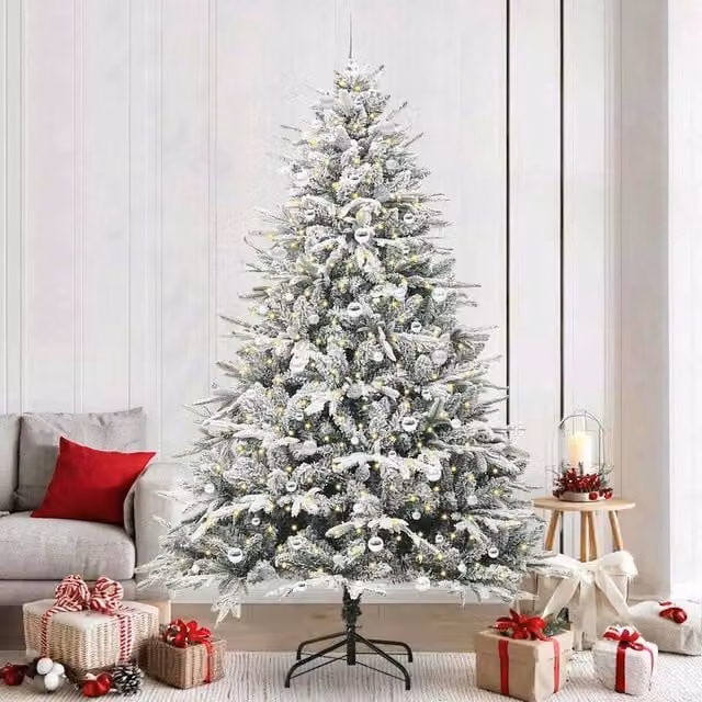 Berkfield Home Artificial Pre-lit Christmas Tree with Ball Set, Green, Height: 240 cm – 1
