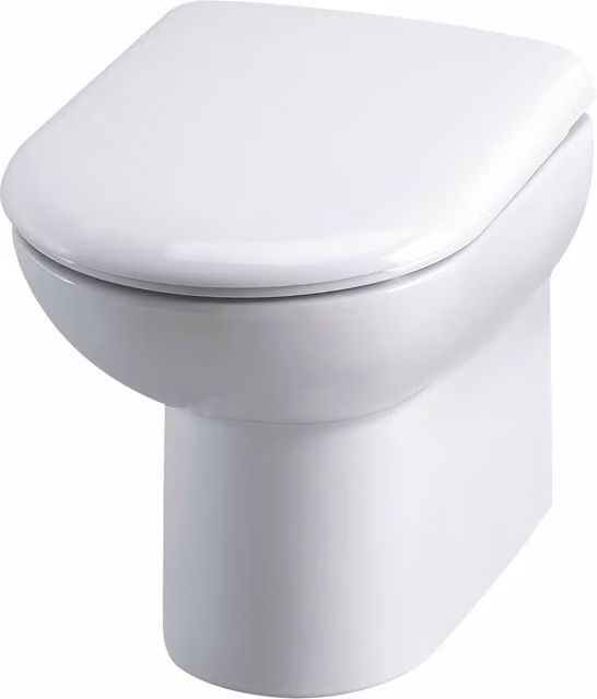 Balterley D-Shape Back To Wall Toilet Pan, White, W: 40 cm, D: 37.5 cm, H: 53.5 cm
