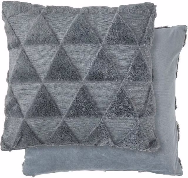 New Edge Blinds Newton Triangle Collection Soft Touch Cushion Cover in Grey, W/D/H: 43 x 43 x 43 cm