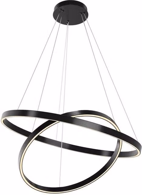 Netlighting Rim LED Pendant Ceiling Light in Black, Dimmable and Height Adjustable