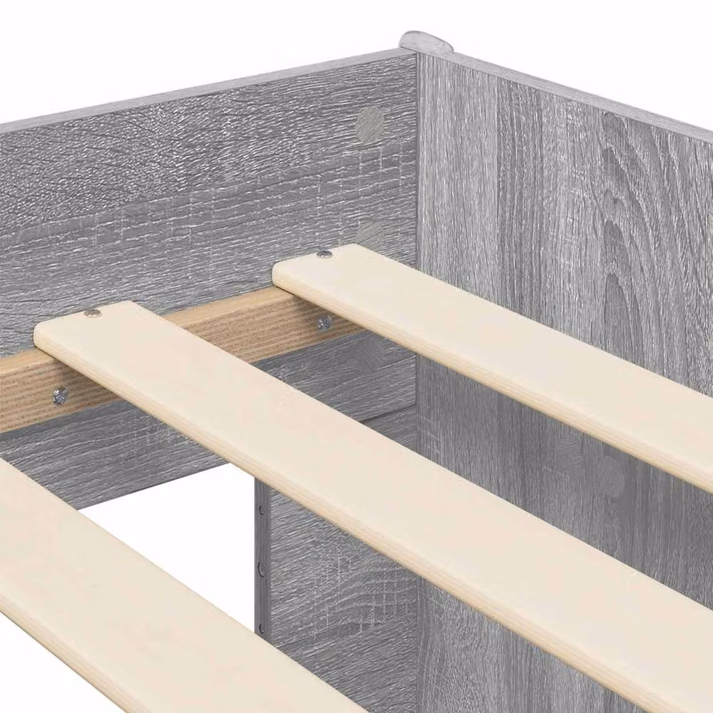 Berkfield Home Kids Bed Frame with Side Compartments in Grey W/D/H: 80 x 200 cm – 3