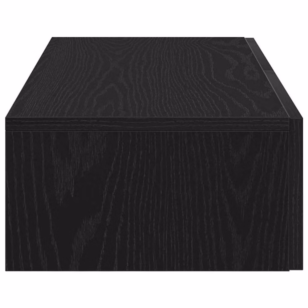 Berkfield Home Modern Black Wall Shelf with Drawers, W/D/H: 80 x 33 x 17 cm – 4