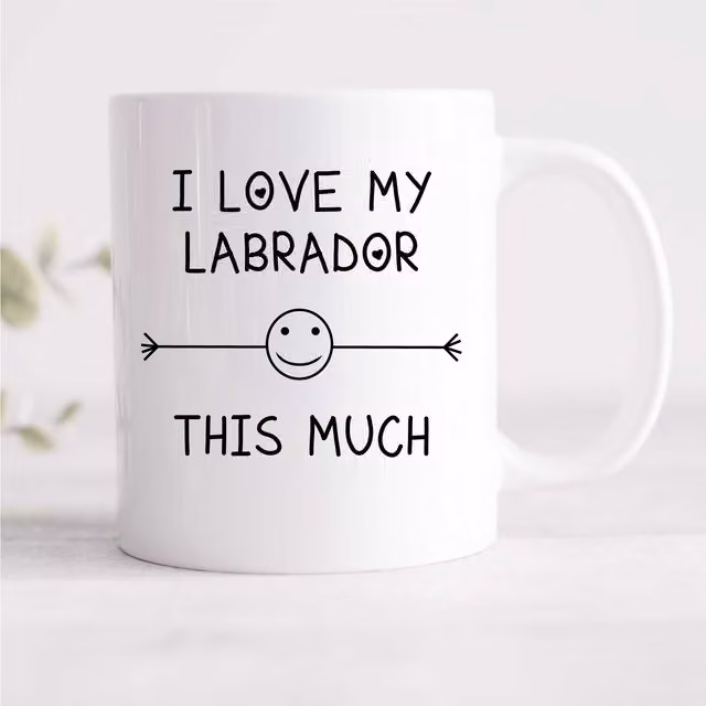60 Second Makeover Labrador I Love My Labrador This Much Mug in White