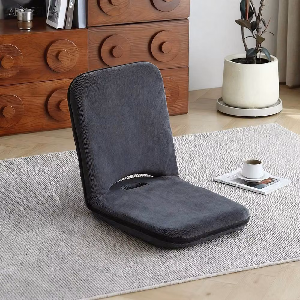 VOGREX Grey 5 Position Adjustable Recliner Floor Gaming and Reading Chair – 4