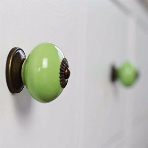 Nicola Spring Green Ceramic Cupboard and Drawer Knob Pack of 24 – 2
