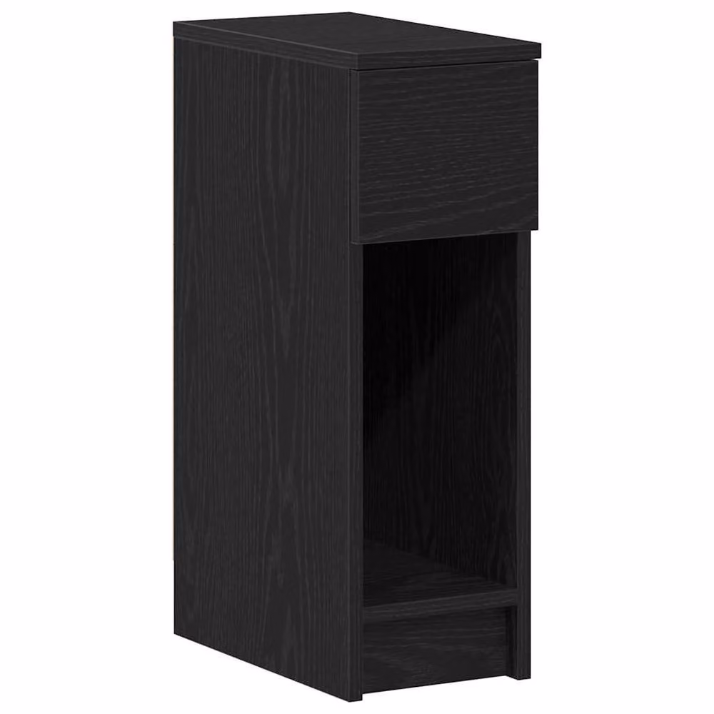 Berkfield Home Durable Bedside Cabinet with Drawer in Black Oak, W/D/H: 20 x 36 x 60 cm – 3