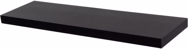 Harbour Housewares Black Matt Floating Wall Shelf with Integrated Lighting, Width: 80 cm – 1