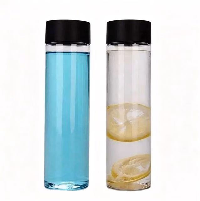 SPETLEK Transparent Leak-free Plastic Bottles with Lids for Smoothies and Juice, 100 ml – 1