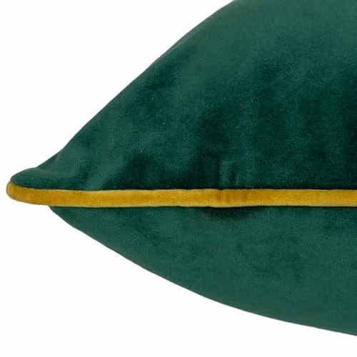 Riva Home Meridian Signature Collection Green Square Polyester Cushion with Hollow Fibre Filling – 3