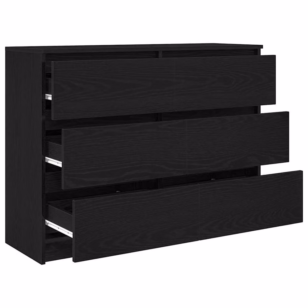 Berkfield Home Black Oak Sideboard, W/D/H: 100 x 35 x 76 cm – 3