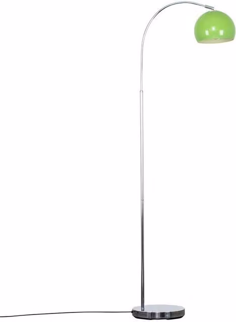 ValueLights Curva Modern Chrome Floor Lamp with Dome Shade