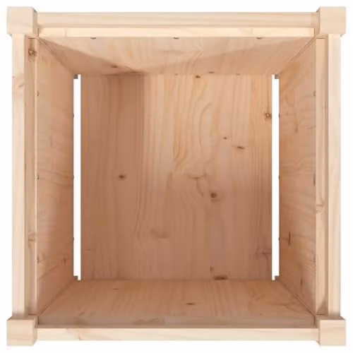 vidaXL Set of 2 Brown Solid Wood Pine Garden Planter Tubs – 3