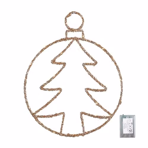 Samuel Alexander Gold Light Up Christmas Tree Ball with Twinkling LEDs, Diameter: 49 cm – 2