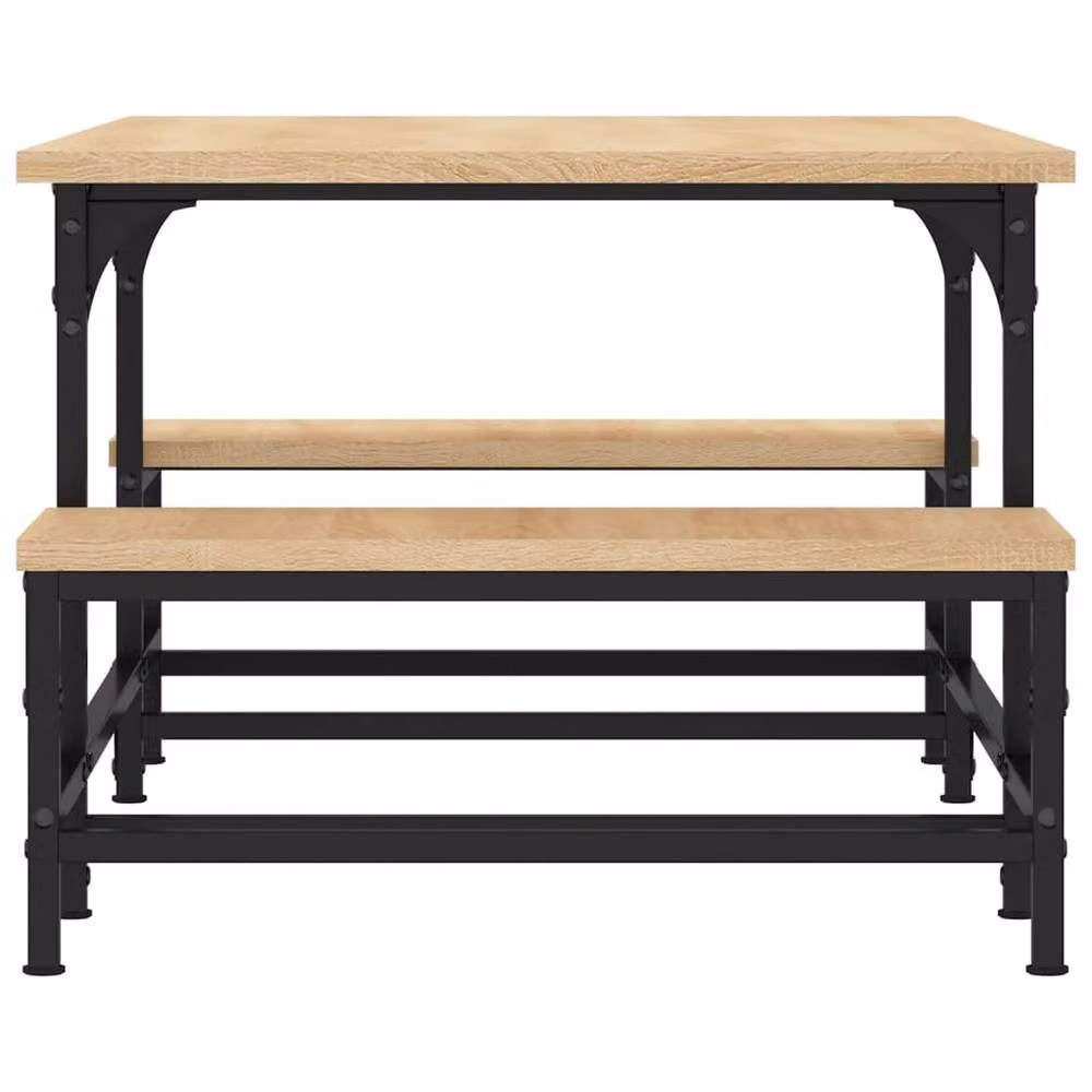 Berkfield Home Sonoma Oak Decorative Coffee Table in Brown, W/D/H: 100 x 50.5 x 40 cm – 3