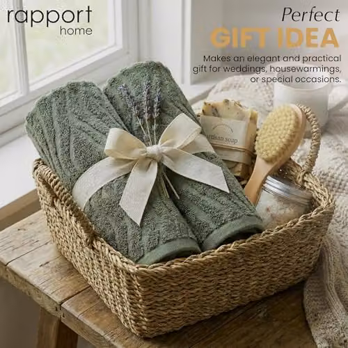 Rapport Home Safari 2-Pack Cotton Bath Towels in Green, W/D/H: 70 x 120 cm – 5