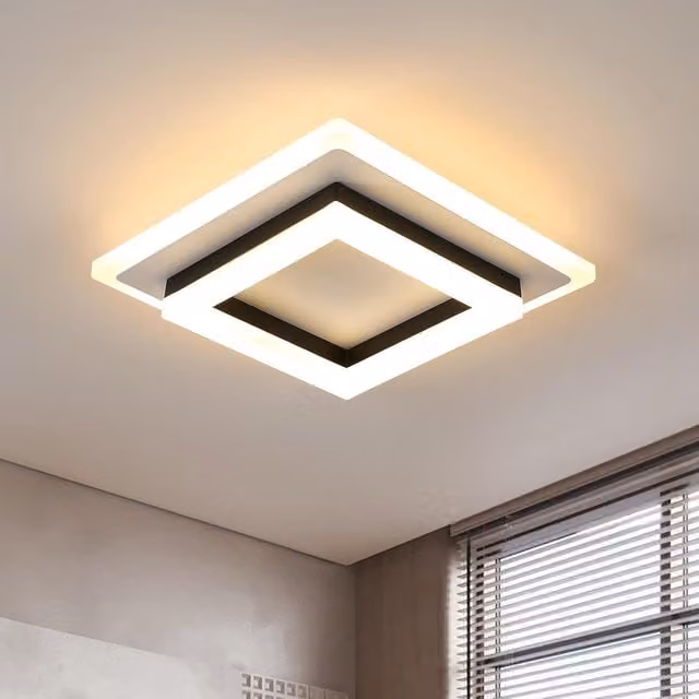 COMELY 24W Modern Square LED Ceiling Light with Warm White 3000K Illumination