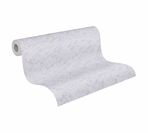 A.S. Création Industrial Stone Concrete Plain Textured Plaster Effect Non-Woven Vinyl Wallpaper in Silver and Grey – 2
