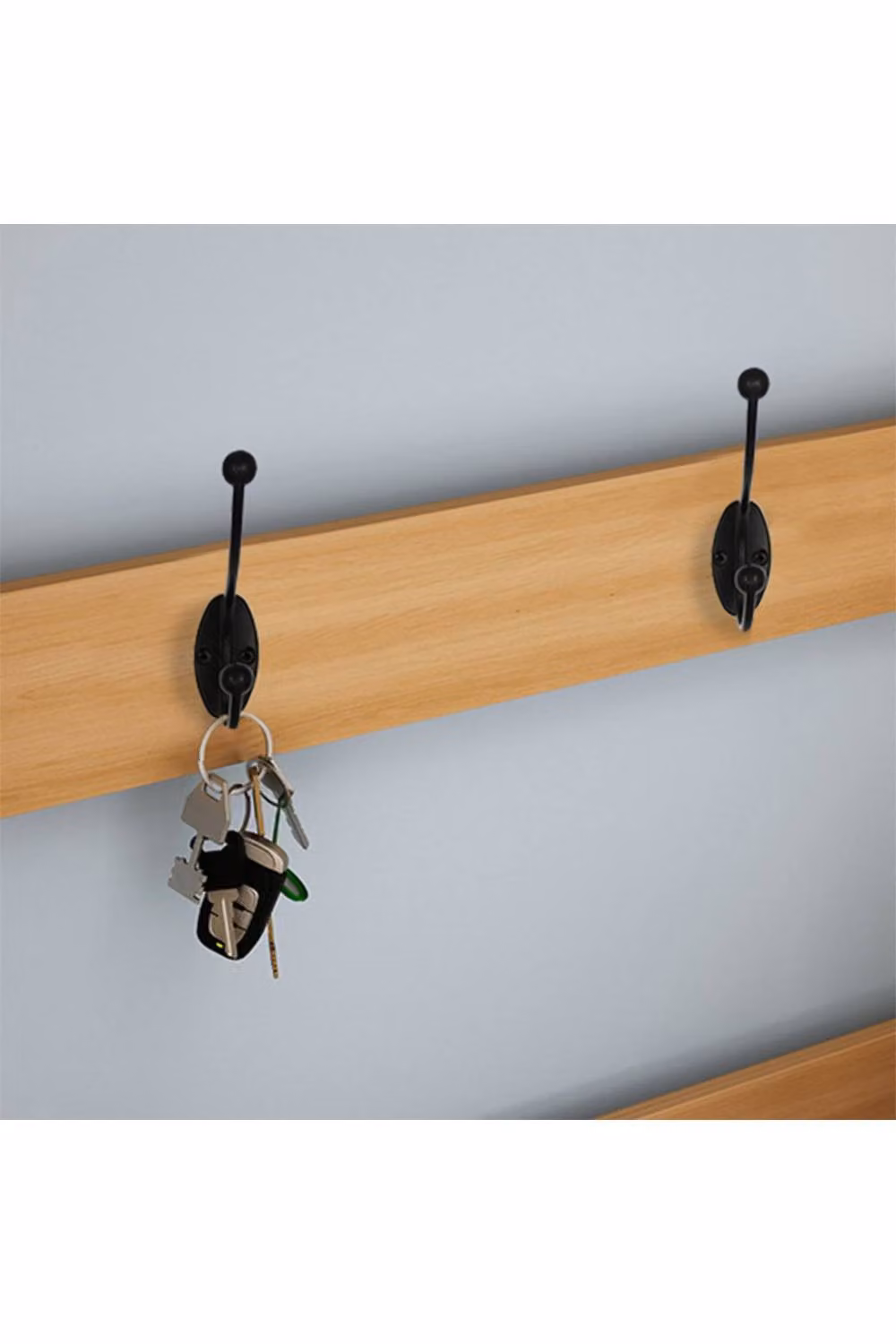 KDMD 10 Pack Black Zinc Alloy Double Wall Mounted Hat and Coat Hooks – 3