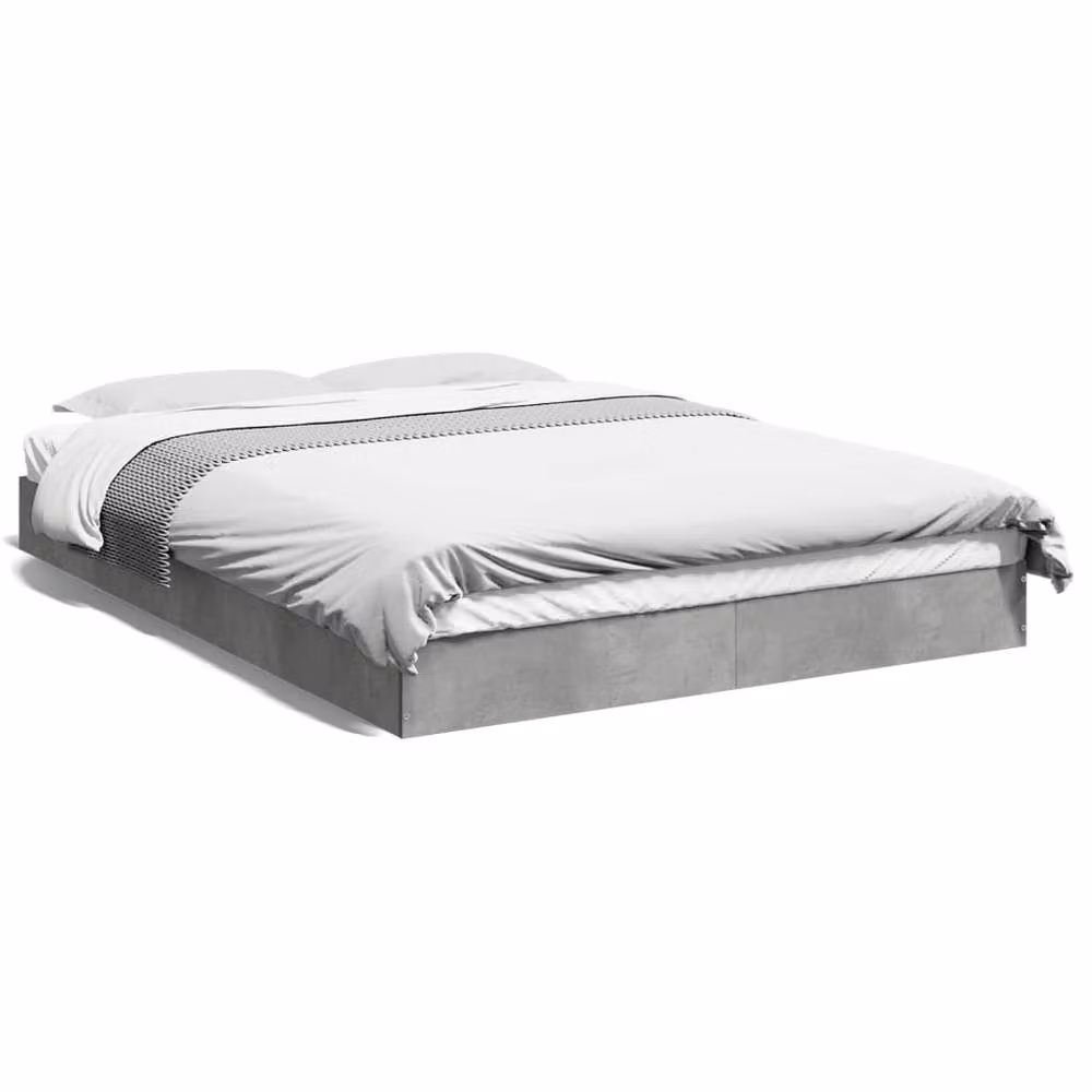 Berkfield Home Modern Bed Frame in Grey, W/D/H: 140 x 200 x 143 cm – 3