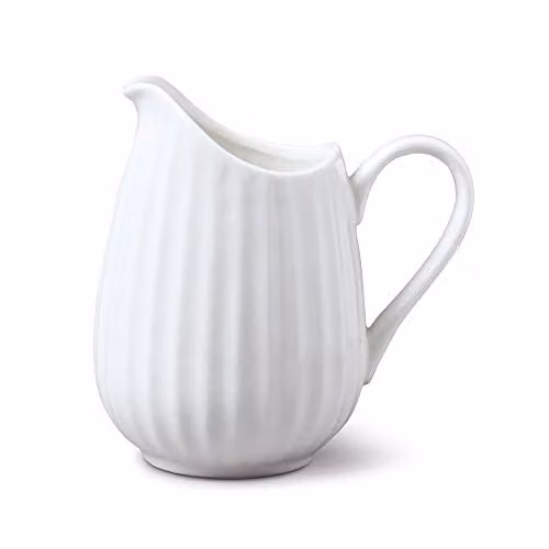 WM Bartleet & Sons Porcelain Fluted Jug, White, 500 ml